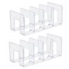 A03F-Clear 2 PCS Kids Shoe Rack 4 Sections Small For Closet Organizer And Storage, Toddler Baby Footwear Holder