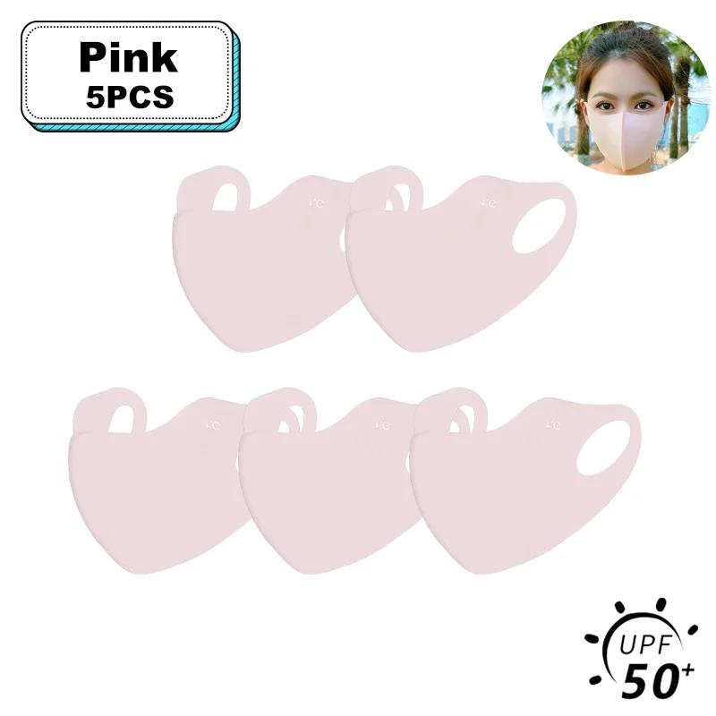 1-20 Pcs Summer UV Protection Mask 3D Ice Silk Breathable Traceless  Sunscreen Riding Mask Fashionable Hyaluronic Acid