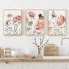 Modern Scandinavian Wild Flowers Leaves Botanical Nature Posters Watercolor Canvas Painting Living Room Bedroom Wall Art Pictures Home Decor