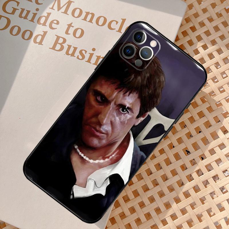 Scarface Tony Montana Cover For iPhone 16 12 11 13 14 15 Pro Max Mini Plus XS Max X XR Phone Case