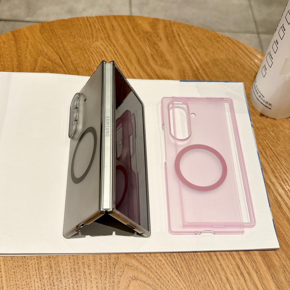 Πολυτελής γυαλισμένη μαγνητική θήκη για Samsung Z Fold 7 Fold 6 Fold 5 Fold 4 Fold 3 λεπτή ασύρματη φόρτιση, αδιάβροχη θήκη