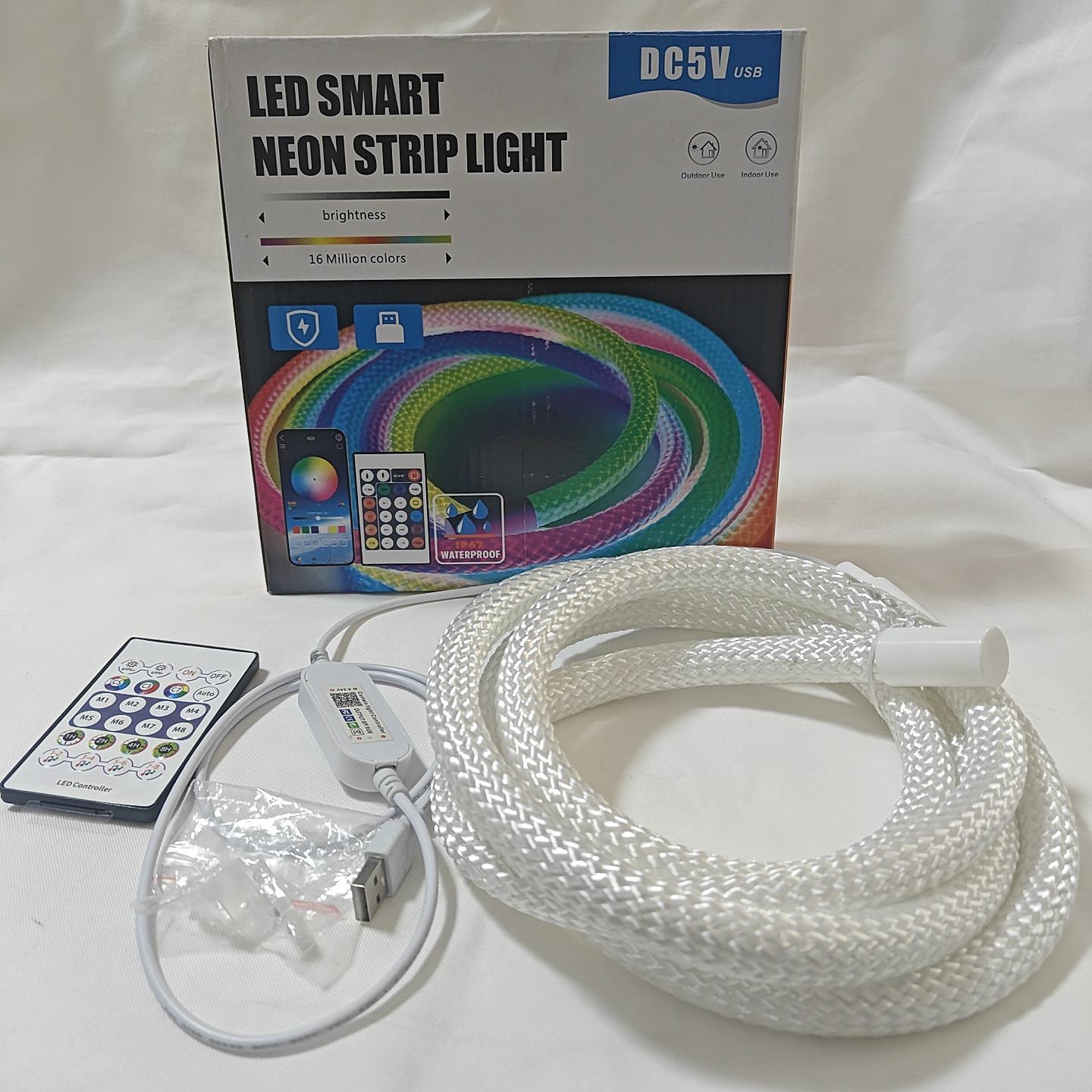 

RGB Светящаяся неоновая лента в виде дракона с управлением звуком и USB-интерфейсом 2M Set with Clips