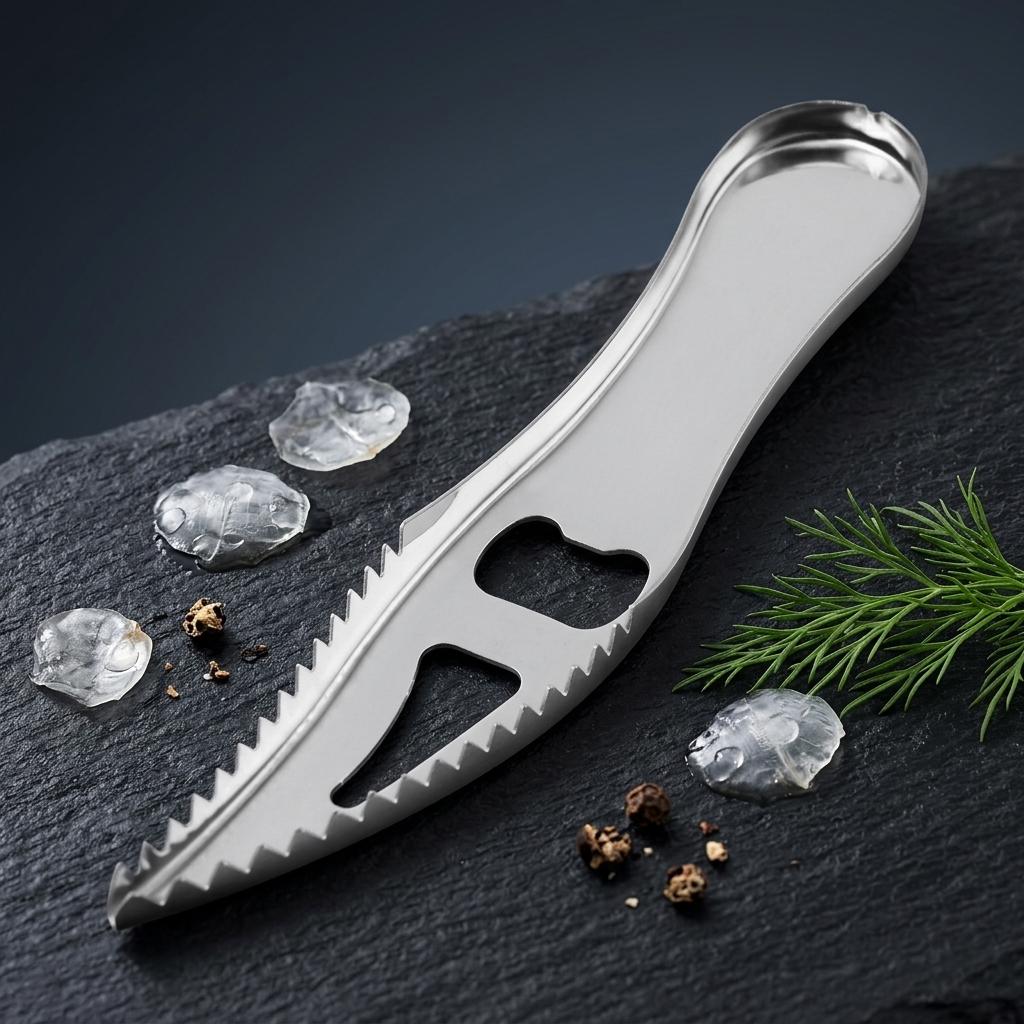 Stainless Steel Fish Scaler 430 Food Grade Heavy Duty Scraper For Kitchen Home Use