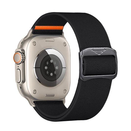 

Nylon Strap for Apple Watch 46mm Band 45mm 44mm Ultra 3 49mm 40mm 42mm 41mm 40mm 38mm Wide Nylon iWatch Series 11 10 9 SE3 8 7 6 38 40 41 S11-10-42mm чёрный