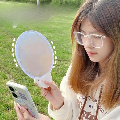 Reflector Group Fan Summer Folding Small Fan Outdoor Selfie Fill Light Portable Mini Hand Round Fan