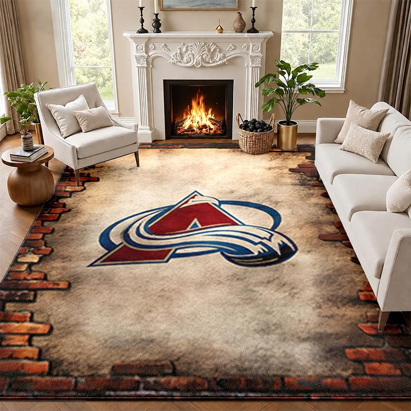 Colorado Avalanche Carpet Door Mat for Living Room or Bedroom Protective Mat Under Chair Office Decoration Christmas Gift Birthday Present
