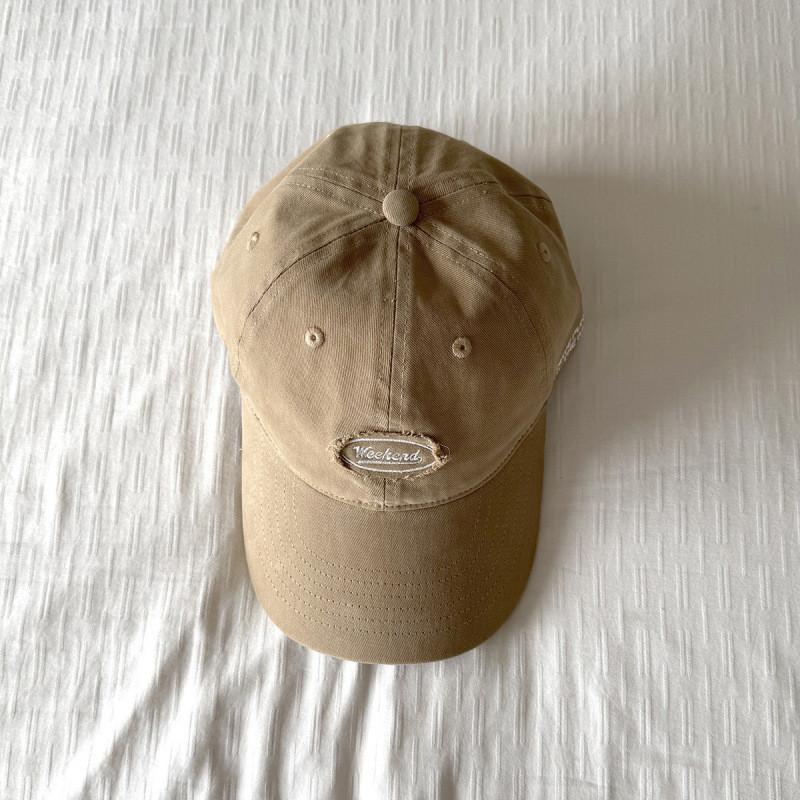 Cotton Baseball Cap For Women With Sun Protection And Embroidered Letters For Casual And Chic Style
