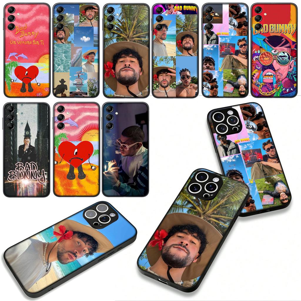 Bad Bunny Phone Cover Case for Apple iPhone 16 15 14 Plus 13 12 Mini 17 Pro Max + ProMax 16E Air 16+ Casing