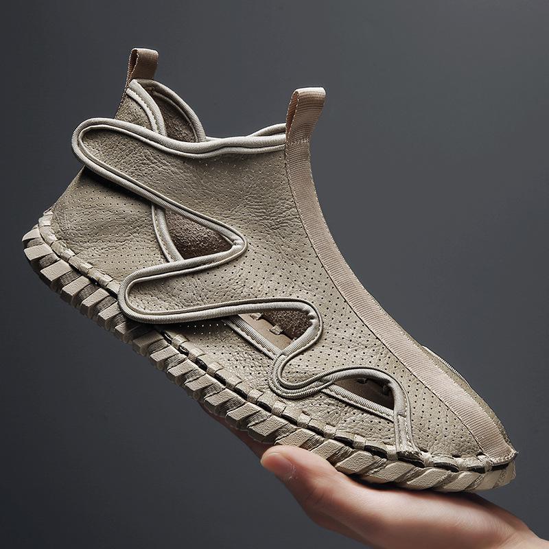 

Летняя мода повседневные сандалии мужские взрывные большие размеры корейская версия универсальная верхняя одежда парижская неделя моды подиум мужская обувь тренд 44 песочный