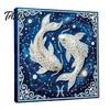 Rhinestone Art Set DIY Faux Pearl Painting Kit, 12 Constellation for Handmade Fake Adults Beginners, Wooden Frame Wall Decoration Crafts