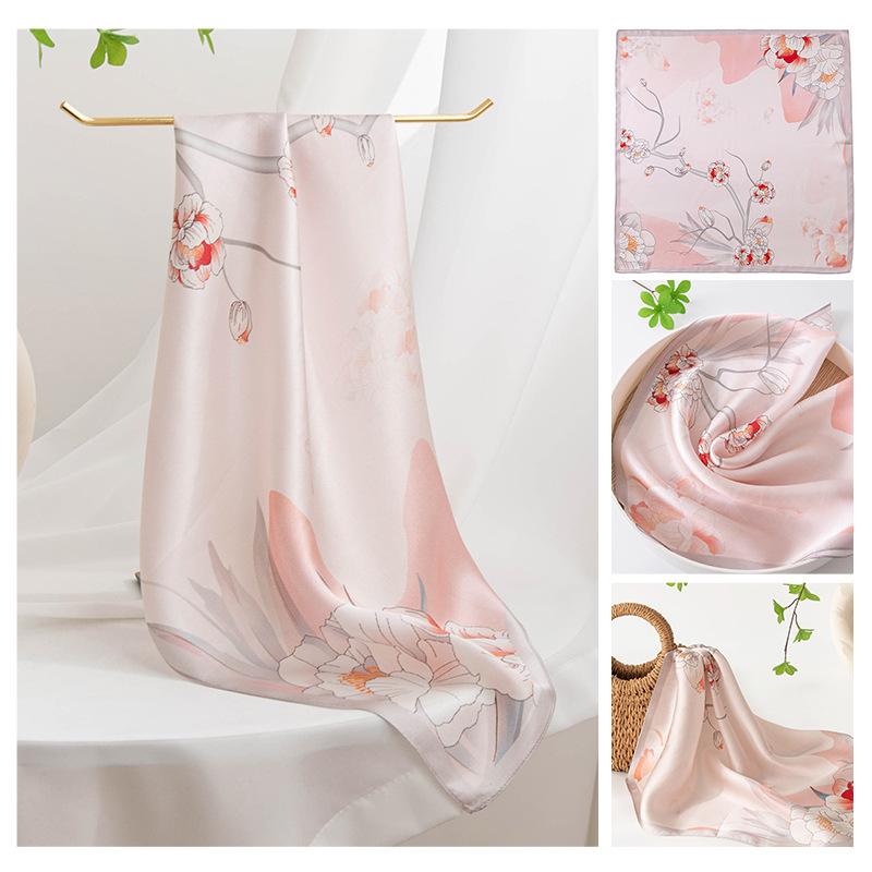 53CM High-quality Mulberry Silk Scarf Neck Small Square Women's Professional Headscarf Versatile