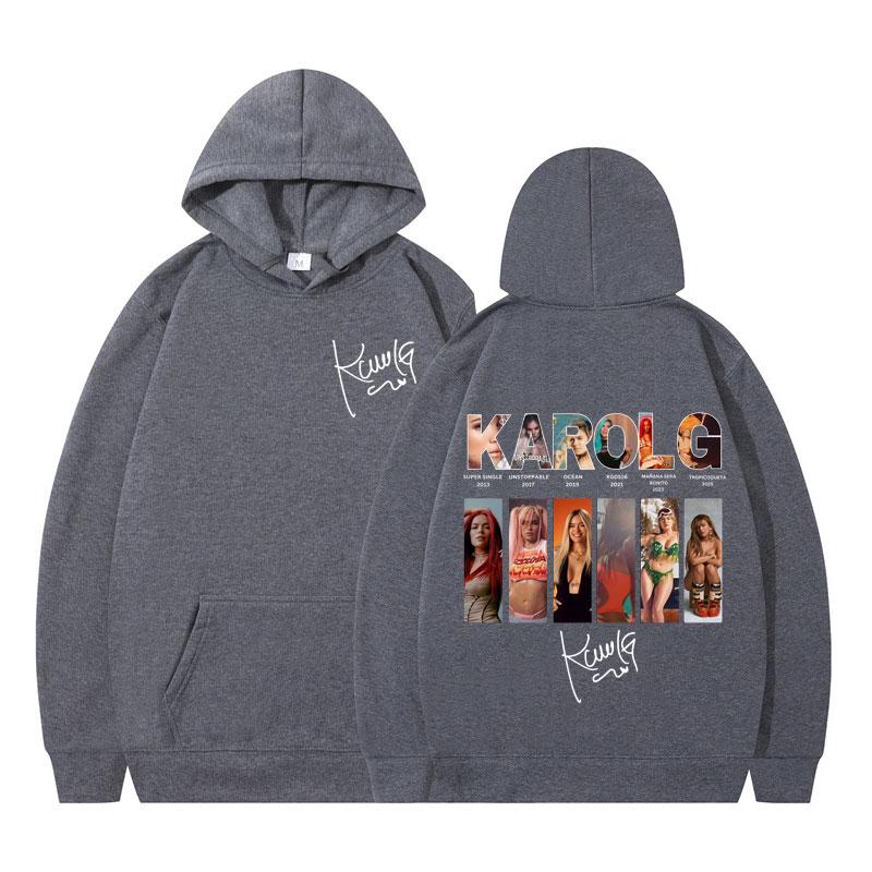 Singer Karol G Tropicoqueta 2025 Album Cover Hooded Sweatshirts Man Woman Hip-hop Winter Fashion Hoodies Aesthetics Pullover Top