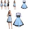 Elegant Women Traditional Floral Dirndl Dress Set For Oktoberfest Celebrations