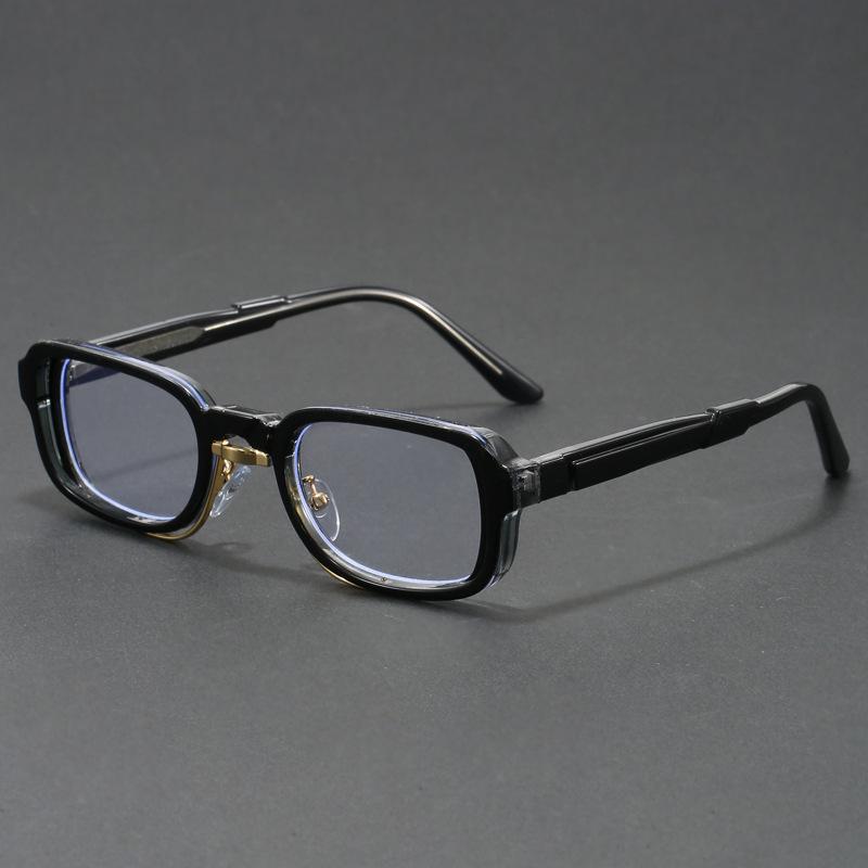 

New German Niche Square Narrow Frame Personalized Anti-Blue Light Big Face Men And Women Can Wear Spring Legs Without Makeup