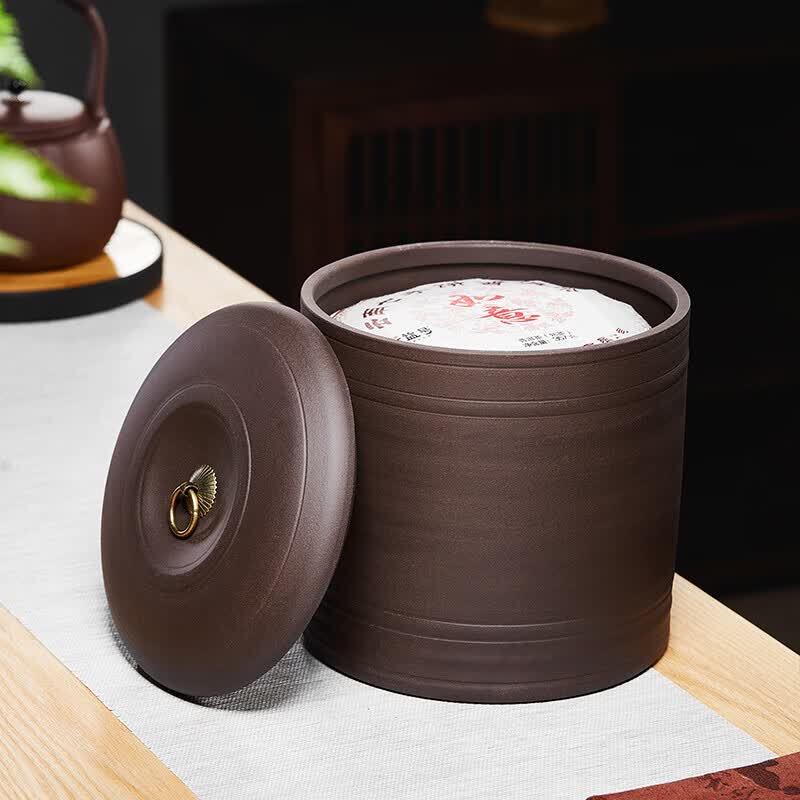 Large Zisha Puerh Tea Cake Storage Caddy
