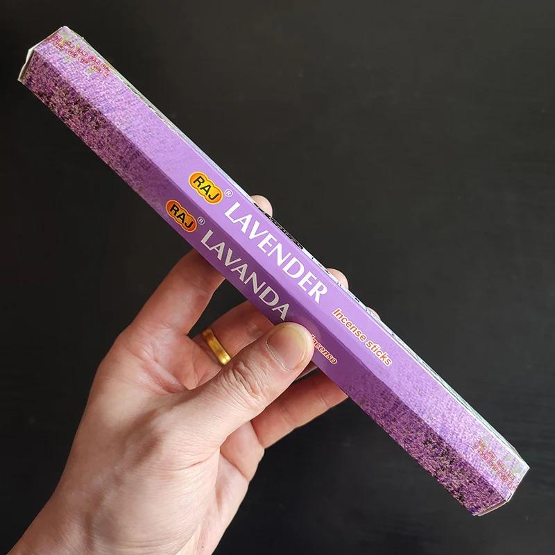 Y 20 Varillas/caja Incienso Indio Salvia Blanca Lavanda Aromaterapia LÍNEA PALO SANTO Varilla de Incienso Hogar Dormitorio Baño Fragancia para el Hogar Tibetano