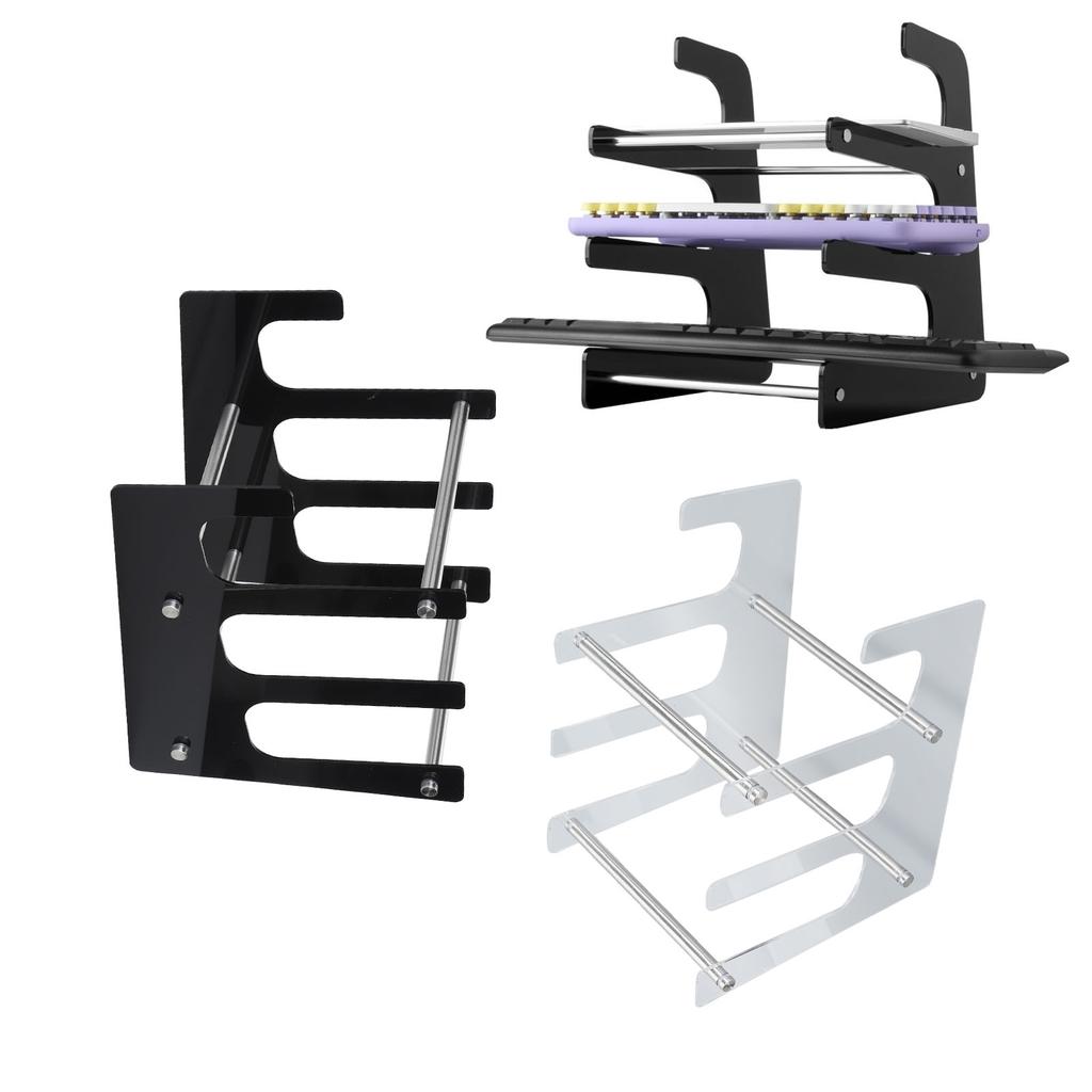 Keyboard Display Stand 3 Tier Acrylic Desk Keyboard Storage Holder for Mechanical Gaming Keyboard