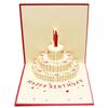1pcs Birthday Gift Greeting Invitation Cards Cake Card Pop Up 3D Stereoscopic Postcard Handcrafted