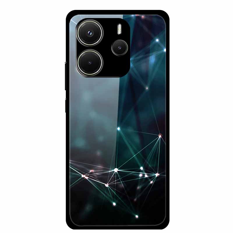 Case For Redmi Note 14 4G Case Note14 Coque Tempered Glass Hard Back Cover For Xiaomi Redmi Note 14 5G Phone Case Soft Bumper