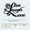 Live Laugh Love Metal Wall Art, Vintage Rustic Iron Decor Heart Accents for Home Office, Inspirational Farmhouse Hanging Ornament
