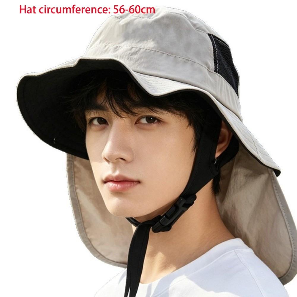 Adjustable Fisherman Hat Sun Protection Shawl Bucket Hat Fashion Beach Cap Outdoor