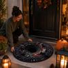 Halloween Round Area 3D Effect Velvet Doormat for Home Living Room Holiday Decor