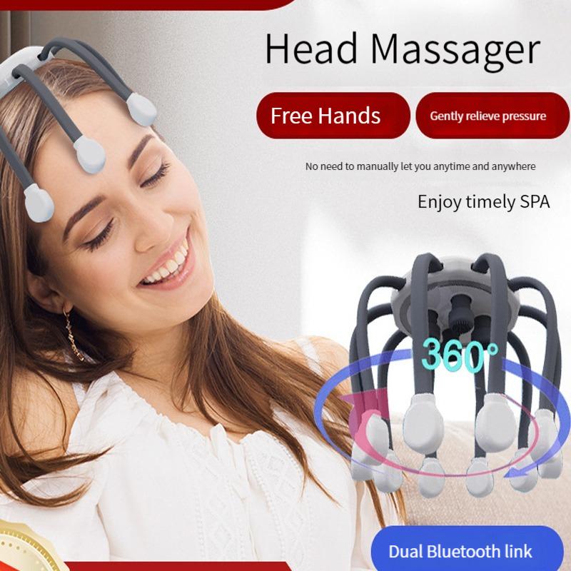 

Массажер для головы Octopus Massage Instrument Полностью автоматический многомерный электрический вибрационный массажер для расслабления кожи головы красный