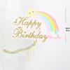 Rainbow Birthday Cake Toppers - Colorful Party Decorations & Dessert Table Accessories