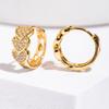Stainless Steel Zircon Heart Earrings For Women Trending Gold Color Plated Hoop Earrings Jewelry Gifts