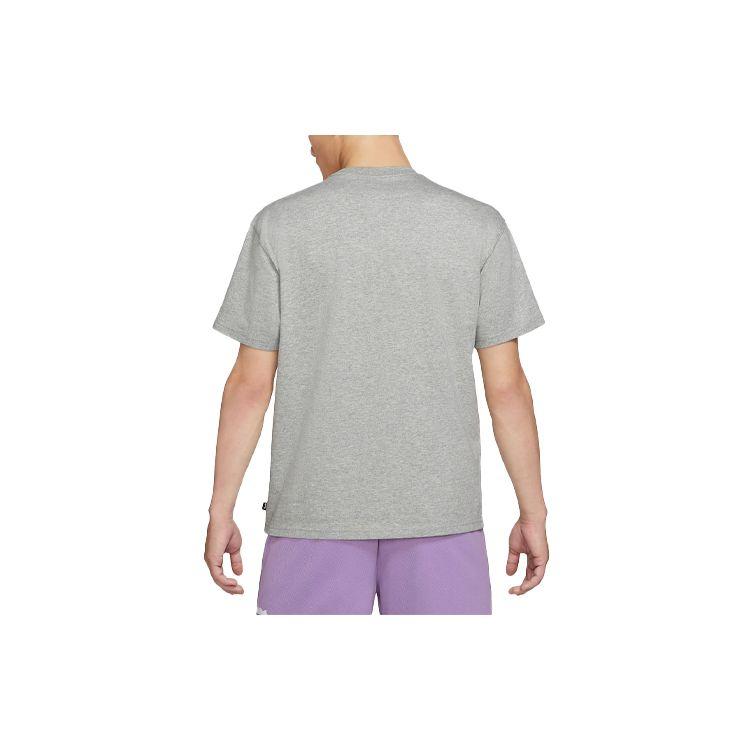 Nike Casual Sport Thumb Print Skateboard Short Sleeve T-Shirt Men Tops Grey DJ1221-063