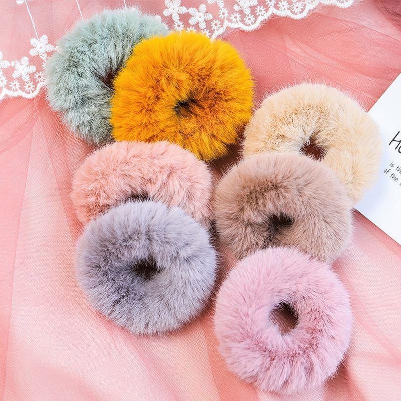 Autumn & Winter Fluffy Faux Fur Hair Tie - Korean Fairy Headwear Mink Hair Rope