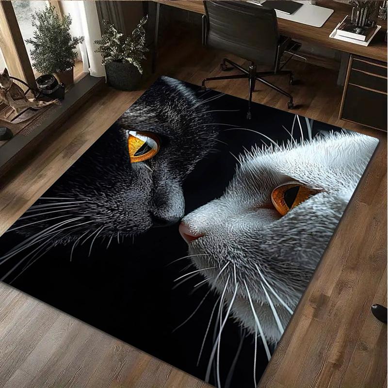 Katze Tier Teppich Haus Teppich Büro Dekorativer Teppich Für Wohnzimmer Schlafzimmer Fußmatte Boden Teppich Computer Stuhl Bereichsteppich