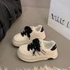 Fleece Little White Shoes Women's New Thick-soled Versatile Warm and Heightened Popular Sports and Leisure Board Shoes In Autumn and Winter 2025