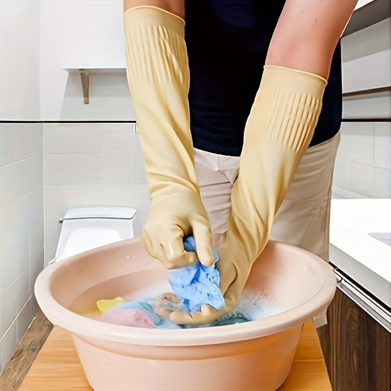 2pcs Premium Cleaning Gloves - Waterproof, Slip-Resistant, Heavy-Duty for Kitchen, Dishwashing, Laundry - Durable, Quick-Drying, Multi-Purpose