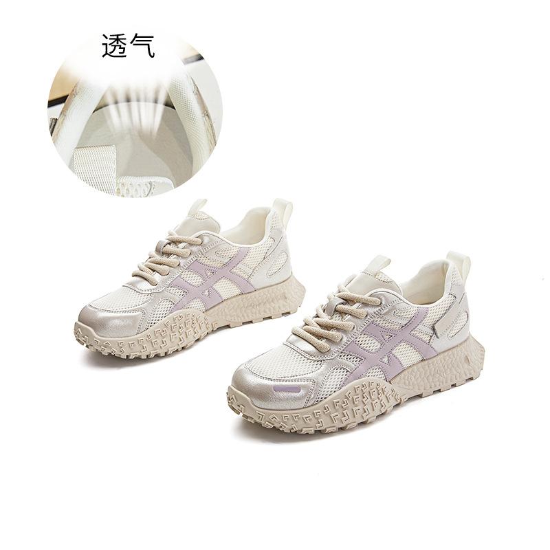 Customized Small Size 34 Large Size 41 Leather Dad Shoes Women 2025 Summer Retro Forrest Gump Shoes Casual Versatile Sports Shoes