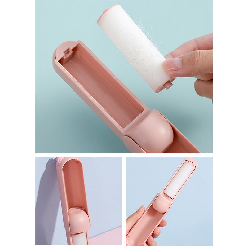 Wielorazowy Zmywalny Wałek Do Ubrań Usuwacz Sierści Zwierząt Domowych Usuwacz Kurzu Szczotka Włosy Klejący Składany Zbiornik na Kurz