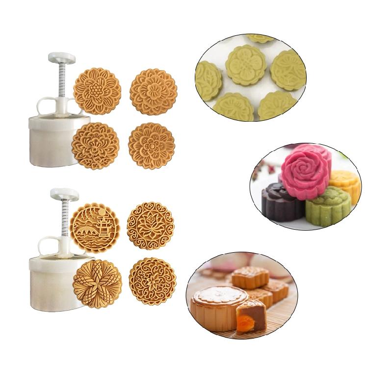 Hand-Pressure Moon Cake Mould Mid Autumn Festival Bath Bombs Food-Grade Plastic