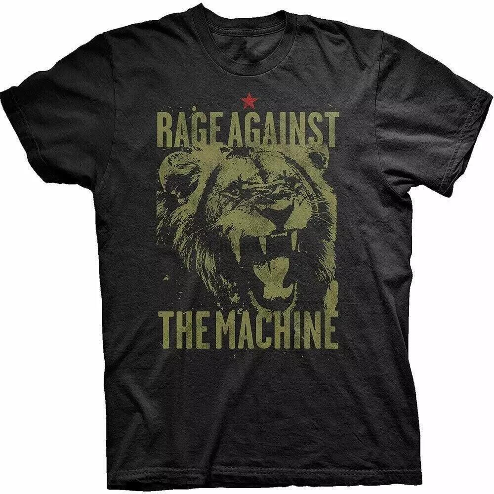 Retro Lion Rage Against The Machine Band Shirt Black Unisex S-2345XL Unisex T-Shirt XXXXL