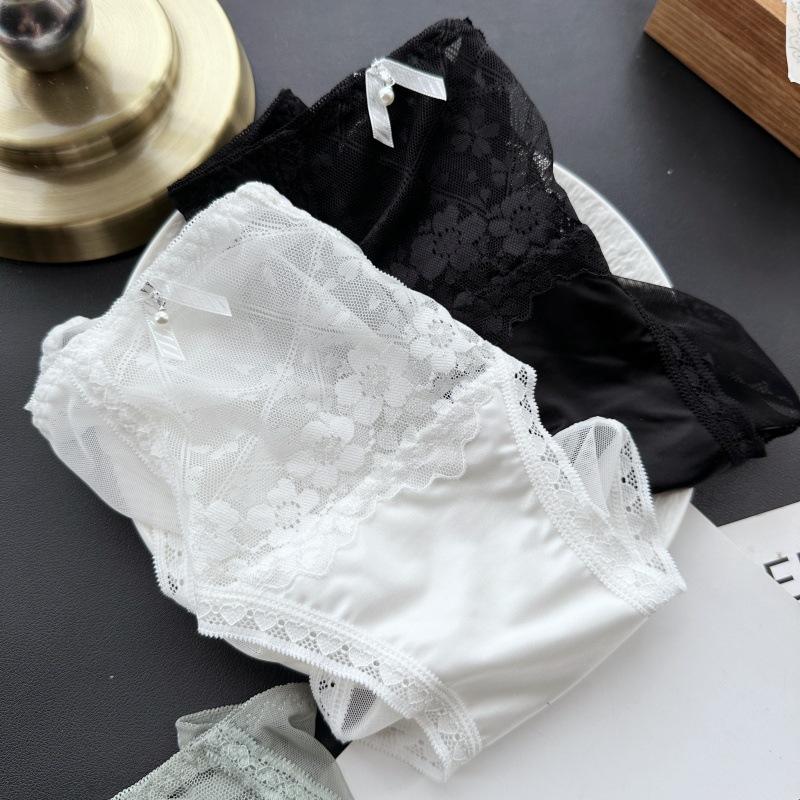 Ladies Spring Summer Sexy Mesh Lace Cute Low Rise Panties