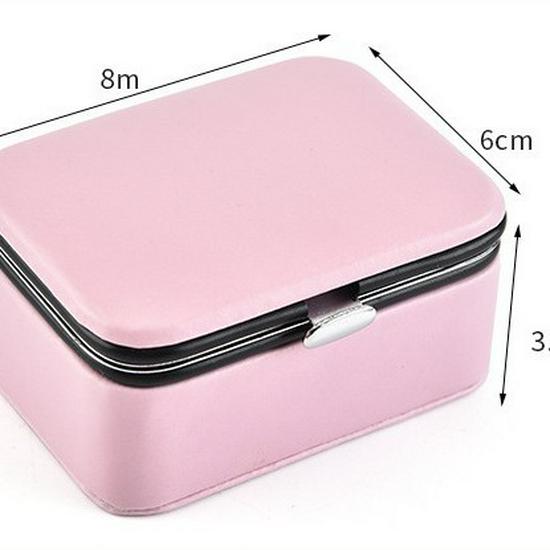 

Compact PU Jewelry Organizer for Earrings and Ear Studs - Portable Storage Box
