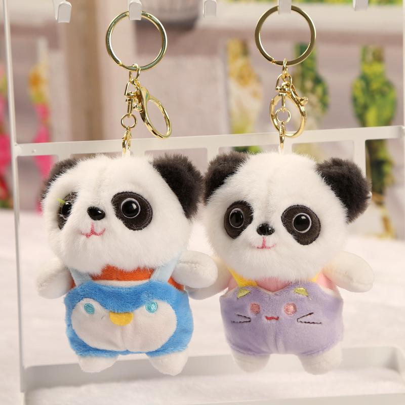 Adorable Panda Claw Machine Pendant Plush Backpack Keychain Doll