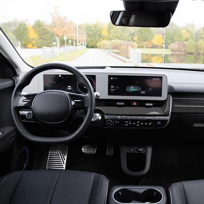 Carbon Fiber ABS Car Dashboard Frame Cover Trim For Hyundai IONIQ 5 2022+ Central Control Air Outlet Panel Trim Panel