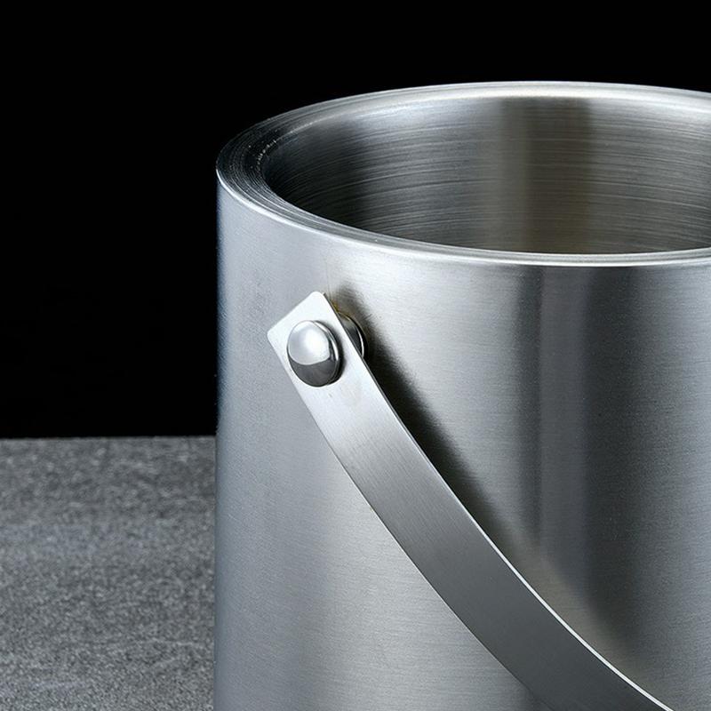 1.6/2/3/4L Stainless Steel Ice Bucket Insulated Ice Bucket With Lid Bar Party Whiskey Beverage Tools Beer Wine Bottle Container