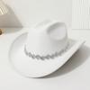 Western Cowboy Top Hat Men's and Women's Casual Top Hat Party Jazz Hat Felt Hat