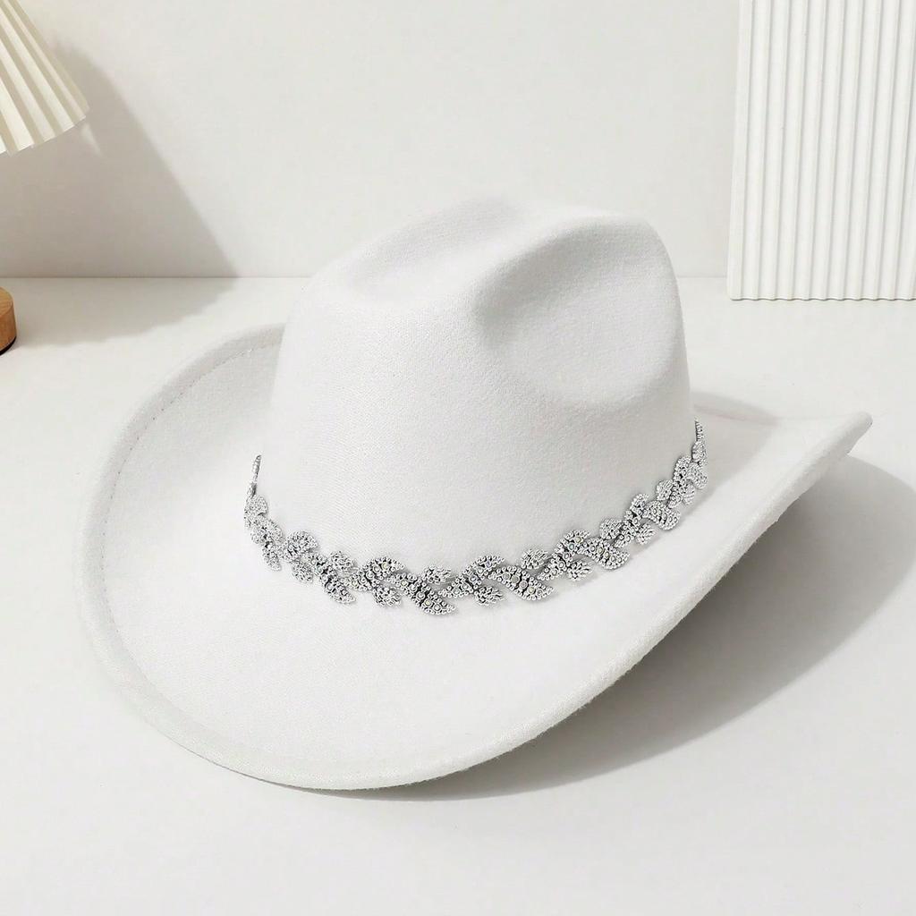 Western Cowboy Top Hat Men's and Women's Casual Top Hat Party Jazz Hat Felt Hat