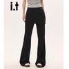 :CHOCOOLATE High-Waist Micro-Flare Casual Pants
