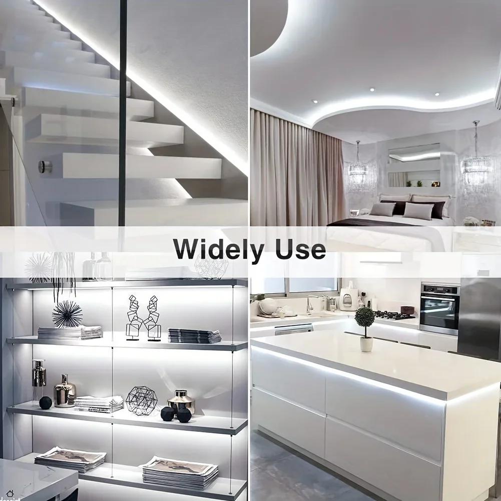 5V 2835 LED Strip Light White Warm White Flexible Cuttable Adhesive Tape for TV Backlight DIY Cabinet Shelf Home Decor Lighting