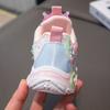 Girl Cartoon Rotating Button Sneakers - New Style with Soft Sole and Illuminated Shoes