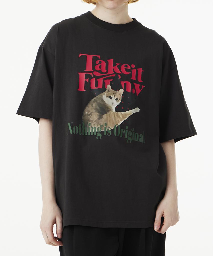 URBANAGE Take It Funny Pet Oversized Short Sleeve_Charcoal