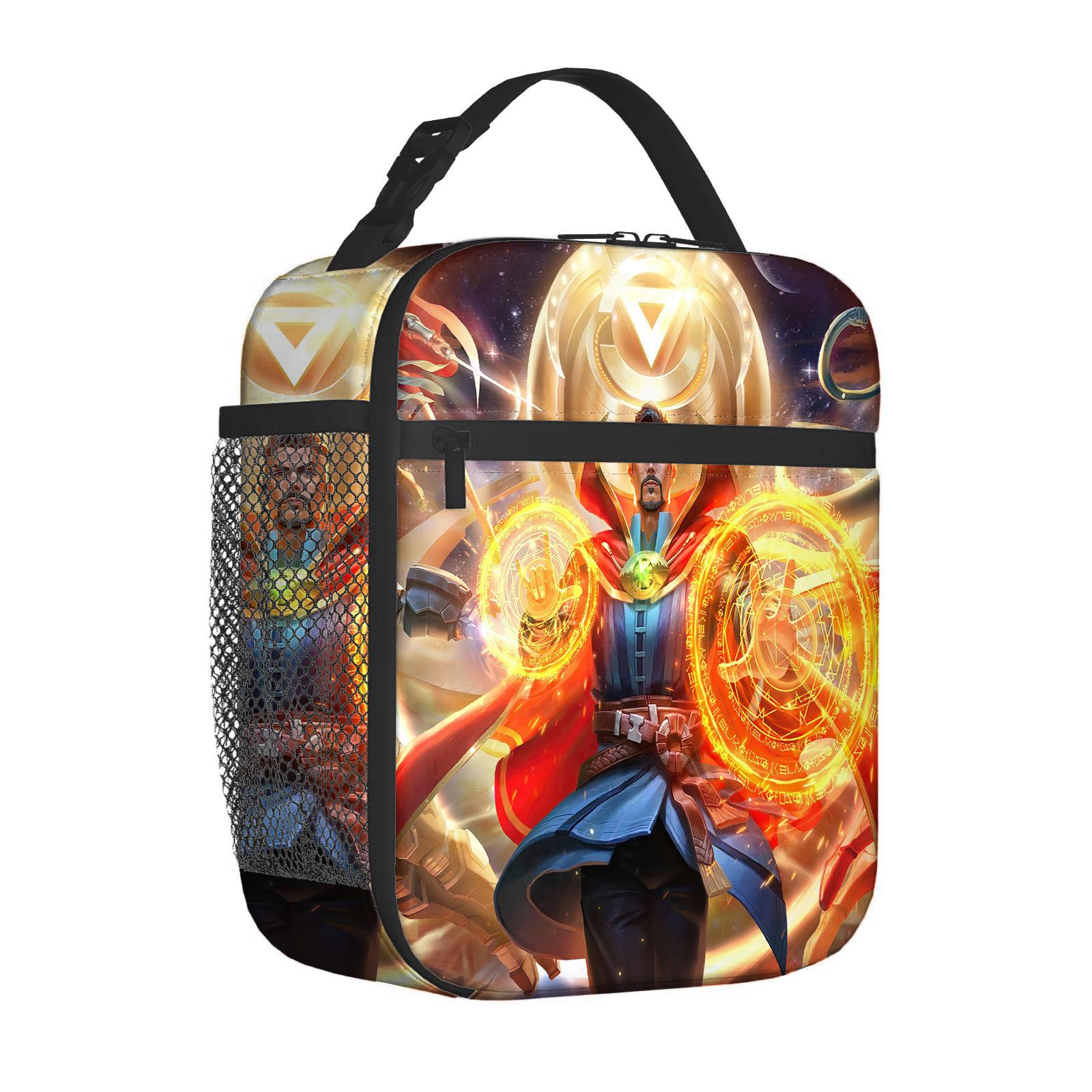 Printed primary school student meal bag, children s portable satchel, outdoor thermal insulation box, portable lunch bag Portable meal bag